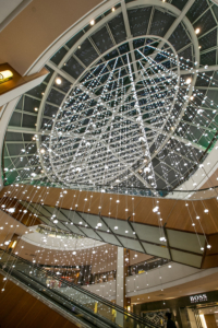 Holiday lights at Aventura Mall