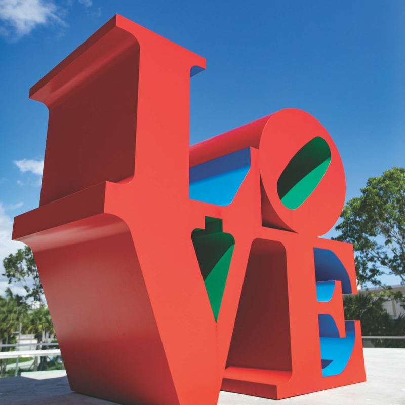 LOVE sculpture at Aventura Mall
