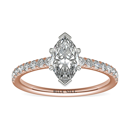 Riviera Pavé diamond engagement ring