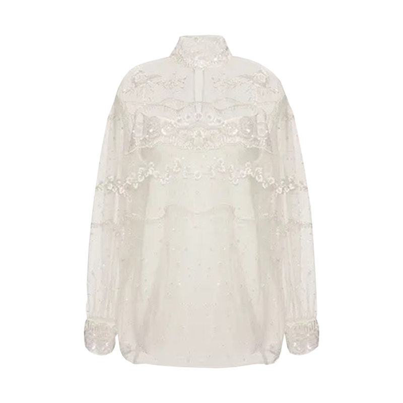Illusions Tulle Embroidered top