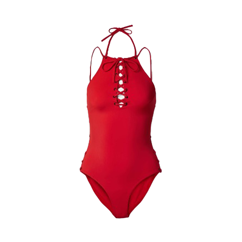 Balenciaga Laced Up One-Piece Swimsuit