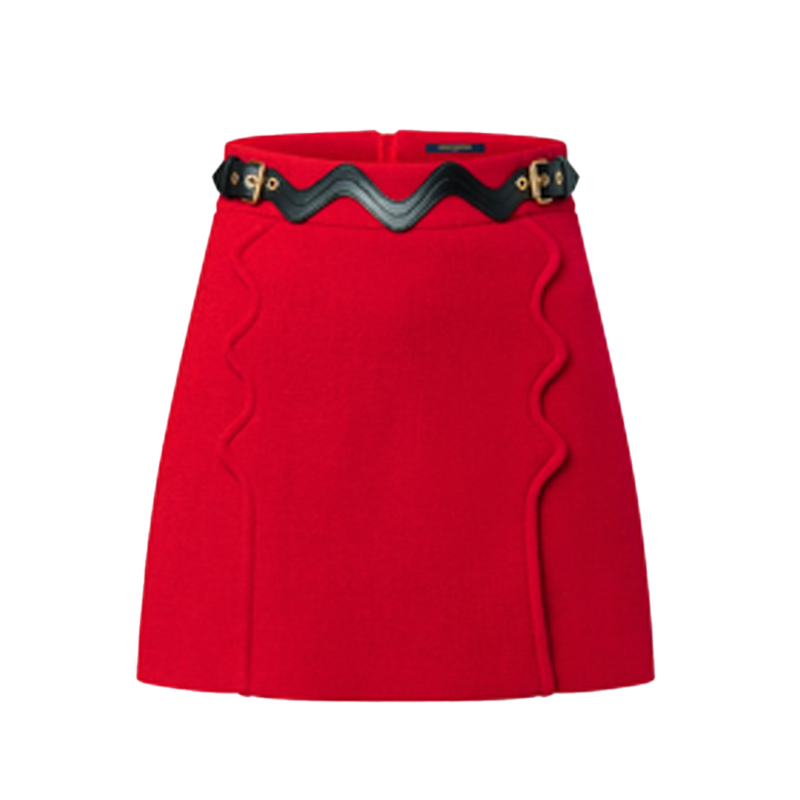 Scallop Detail A-Line Mini Skirt