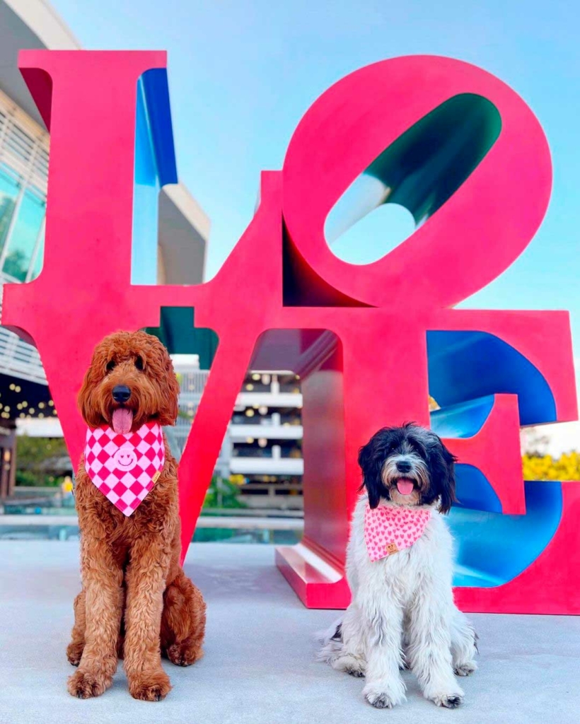 Dogs at Love Sculpture