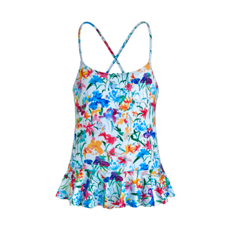 Vilebrequin, Girls Happy Flowers Skirt On-Piece Swimsuit