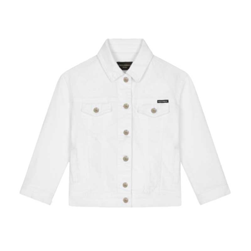Dolce & Gabbana White Stretch Denim Jacket