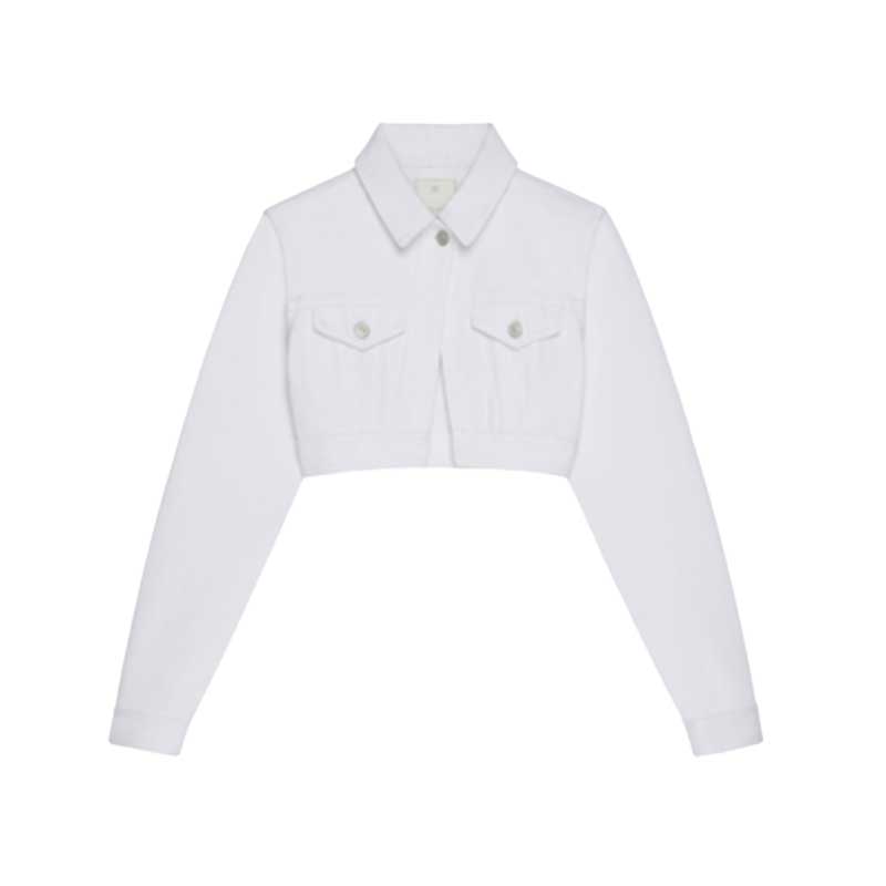 Givenchy Cropped Jacket in White Denim
