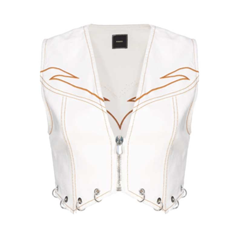 Pinko Vest with Contrasting Embroidery