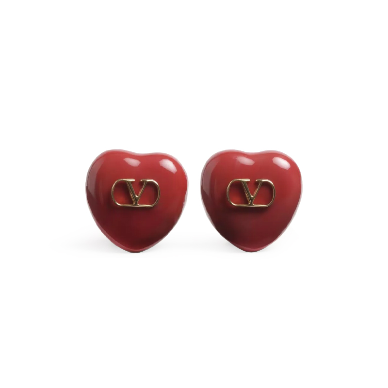 Coeur Royal Earrings in Metal And Enamel