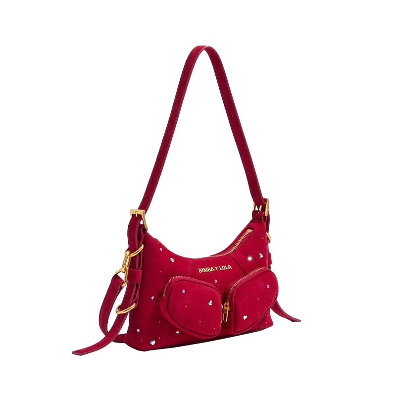 Bimba y Lola mini red leather bag