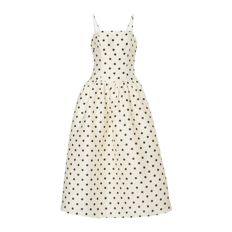 Polka-dot Taffeta Corset Dress