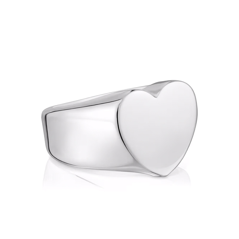 Silver heart Signet ring Sweet Dolls